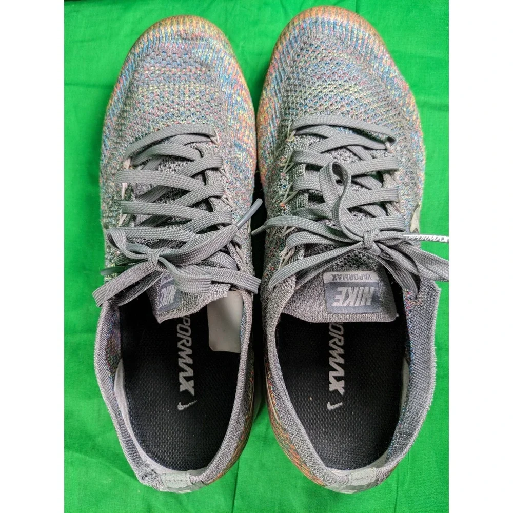 Nike Air VaporMax Silver Grey Athletic Sneakers Mens Size 9 849558-019 - Picture 5 of 10
